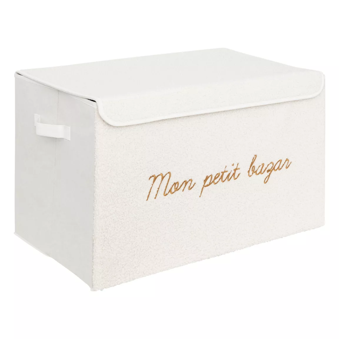 Coffre de rangement pliable enfant bouclette (36 x 57 cm) Yuma Blanc
