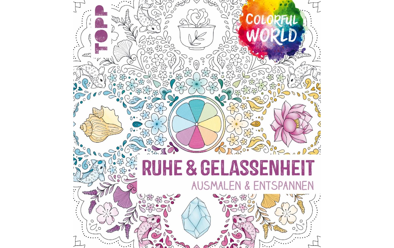 Malbuch Ruhe und Gelassenheit 22.2 x 22.2 cmMalheft zum entspannen
