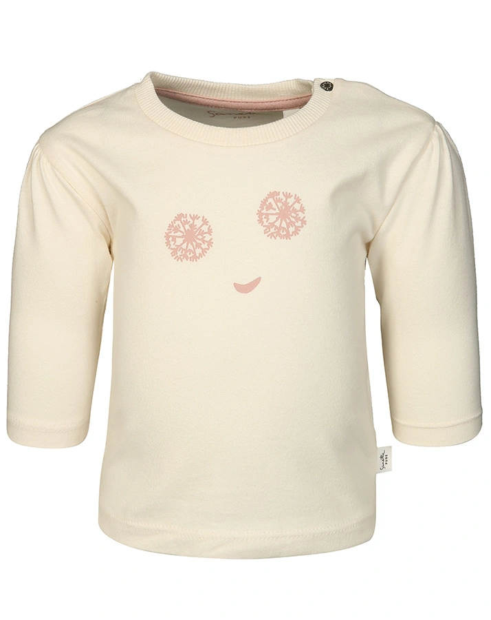 Langarmshirt PURE – SNOWDOTS in off white