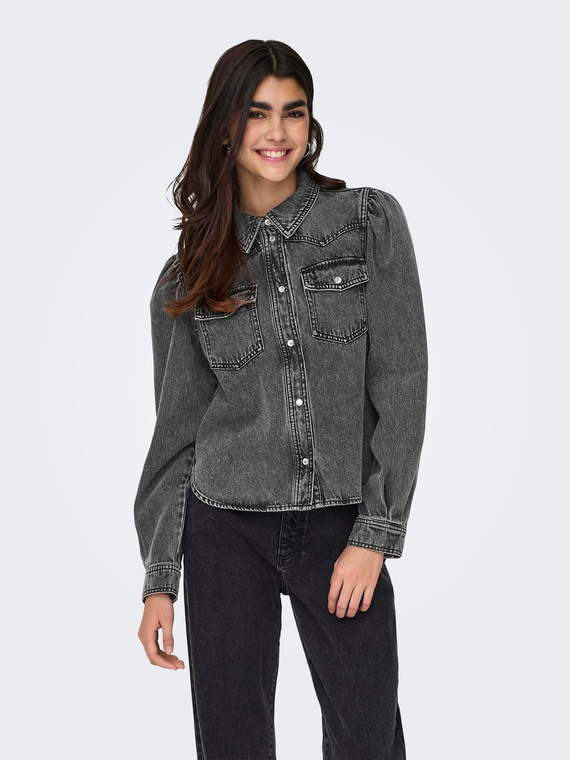 ONLCOREY Jeanshemd Washed Black
