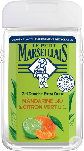 Le Petit Marseillais Gel Douche Extra Doux Mandarine Et Citron Vert Flacon 250ml