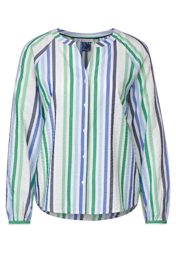 Seersucker Bluse - fresh spring green