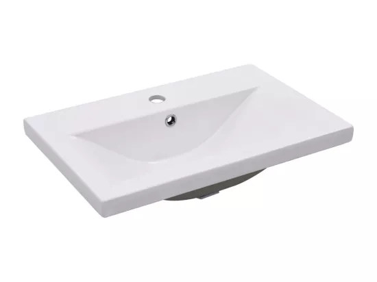 Armoire d'évier avec lavabo intégré Blanc Aggloméré