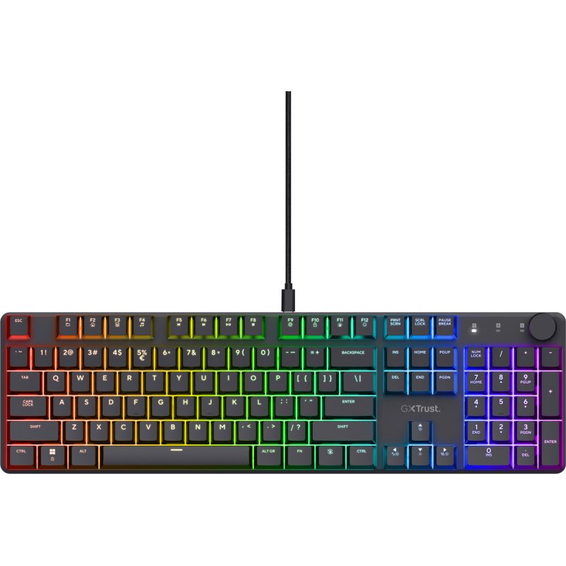 Trust GXT 866 Torix clavier Gaming USB Français Noir
