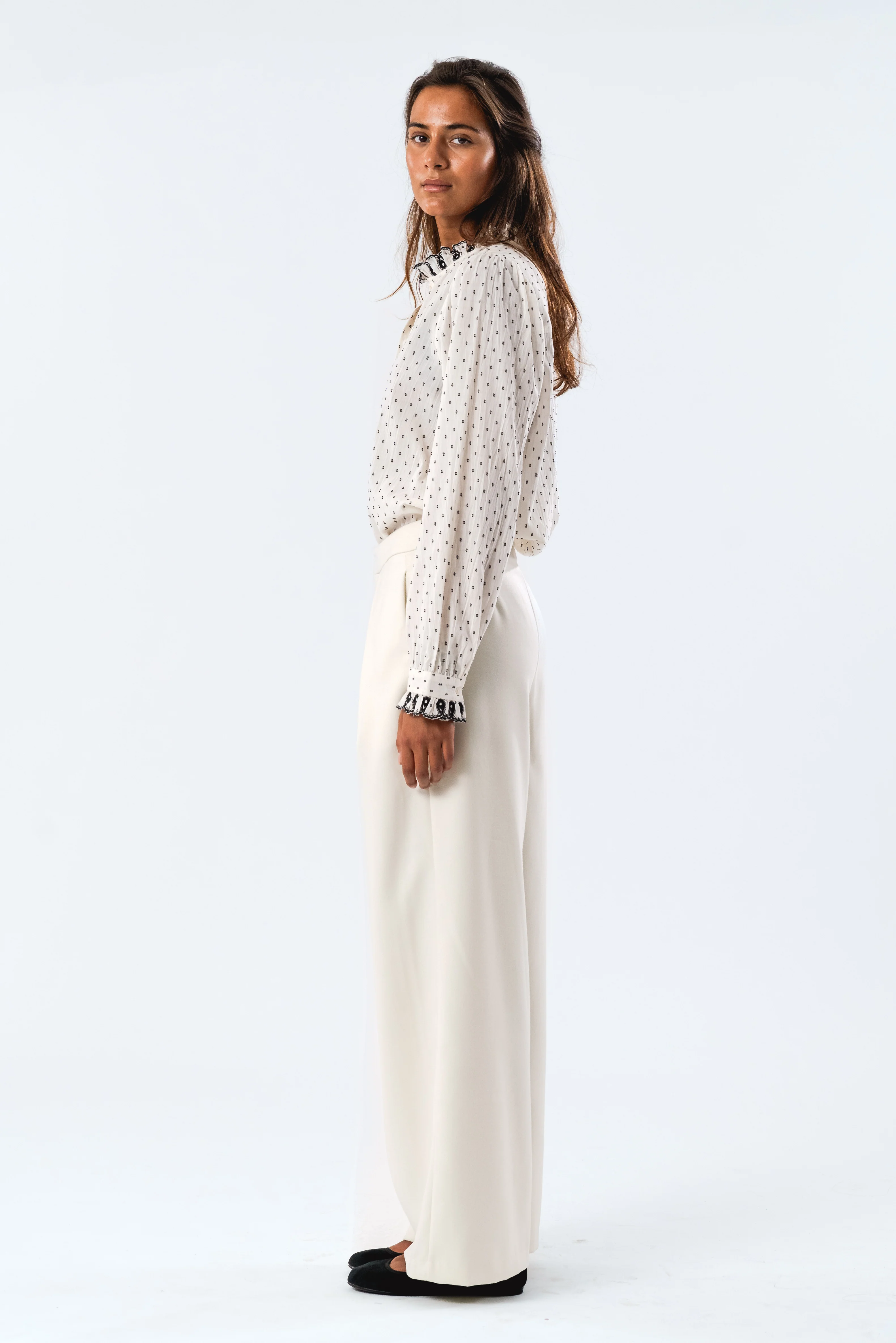 Lollys Laundry  Riverll skjortebluse - Creme