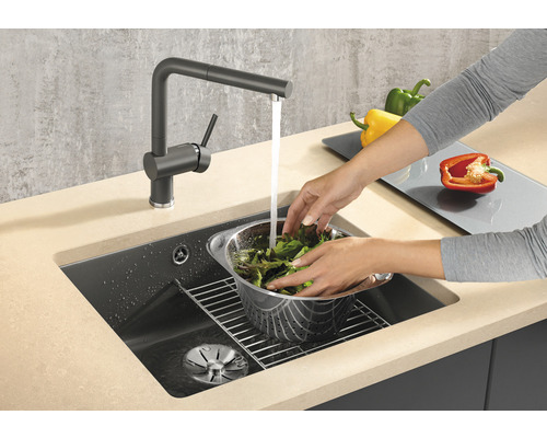 Blanco SUBLINE 500-U spoelbak, 530 x 456 mm, magnolia glanzend, 523734