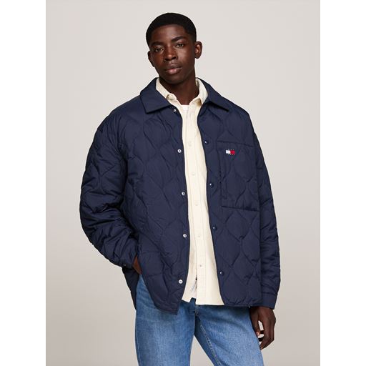 Tommy Jeans TJM Quilted Shacket Jakke, Dark Night Navy, XL