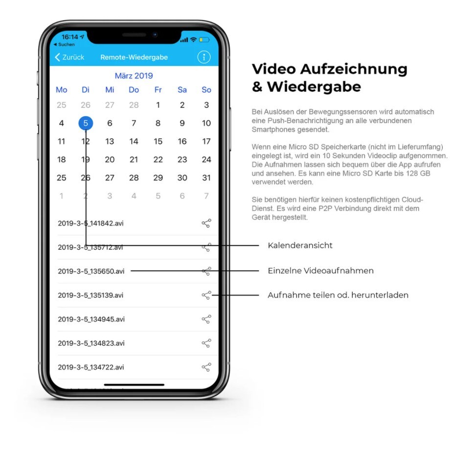 LUVISION Kabellose WLAN Solar IP Kamera Wifi Überwachungskamera mit Akku Solarpanel Sonnenkollektor Bewegungsserkennung