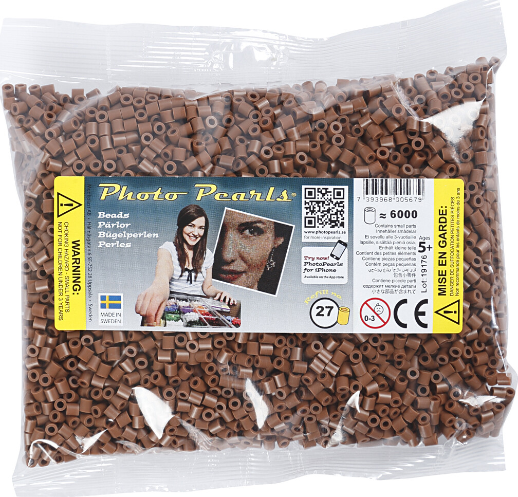 Photopearls - Medium - Chokolade 27 - 6000 Stk. - Nabbi Fotoperler