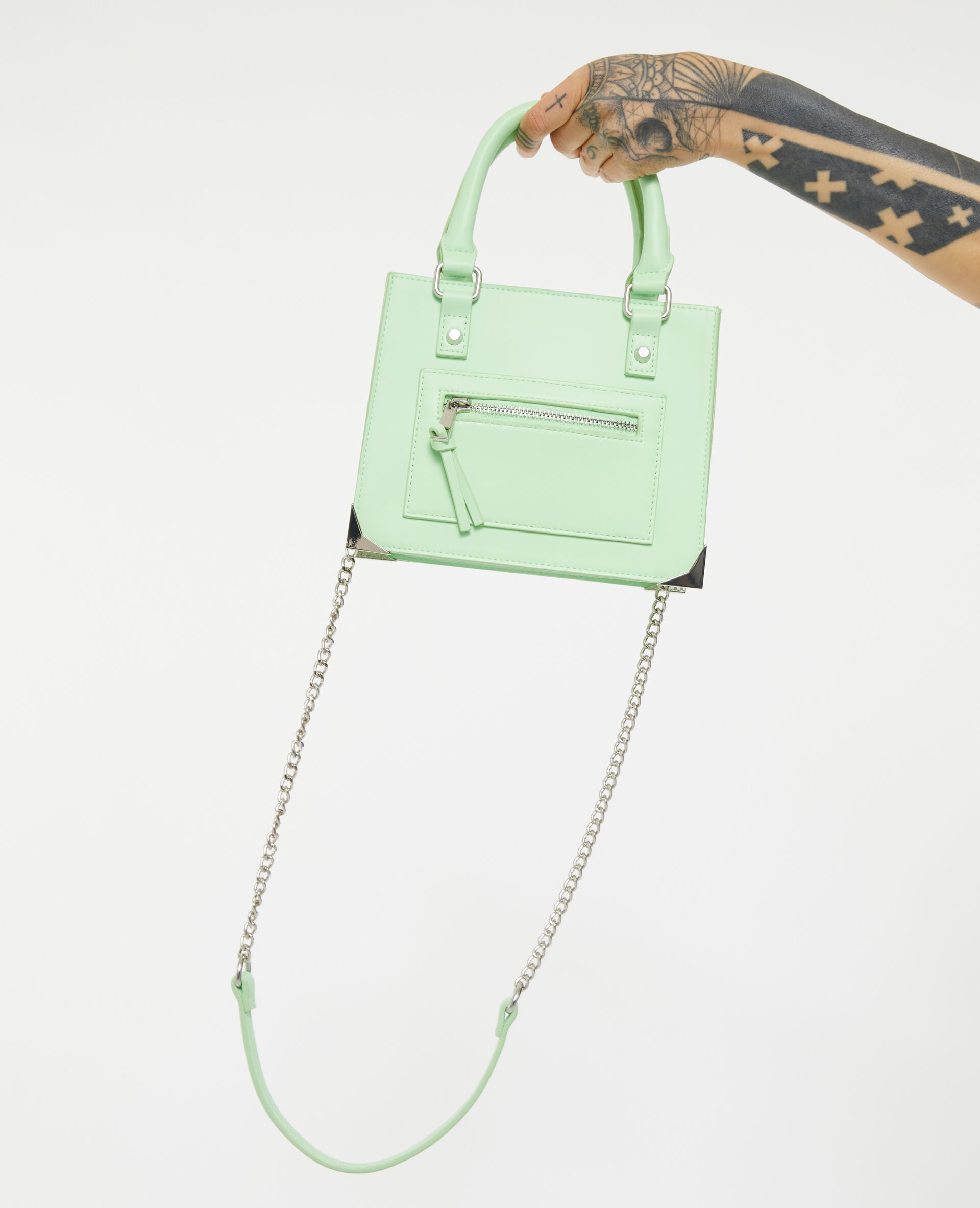 Sac boxy avec chaîne - Vert anis