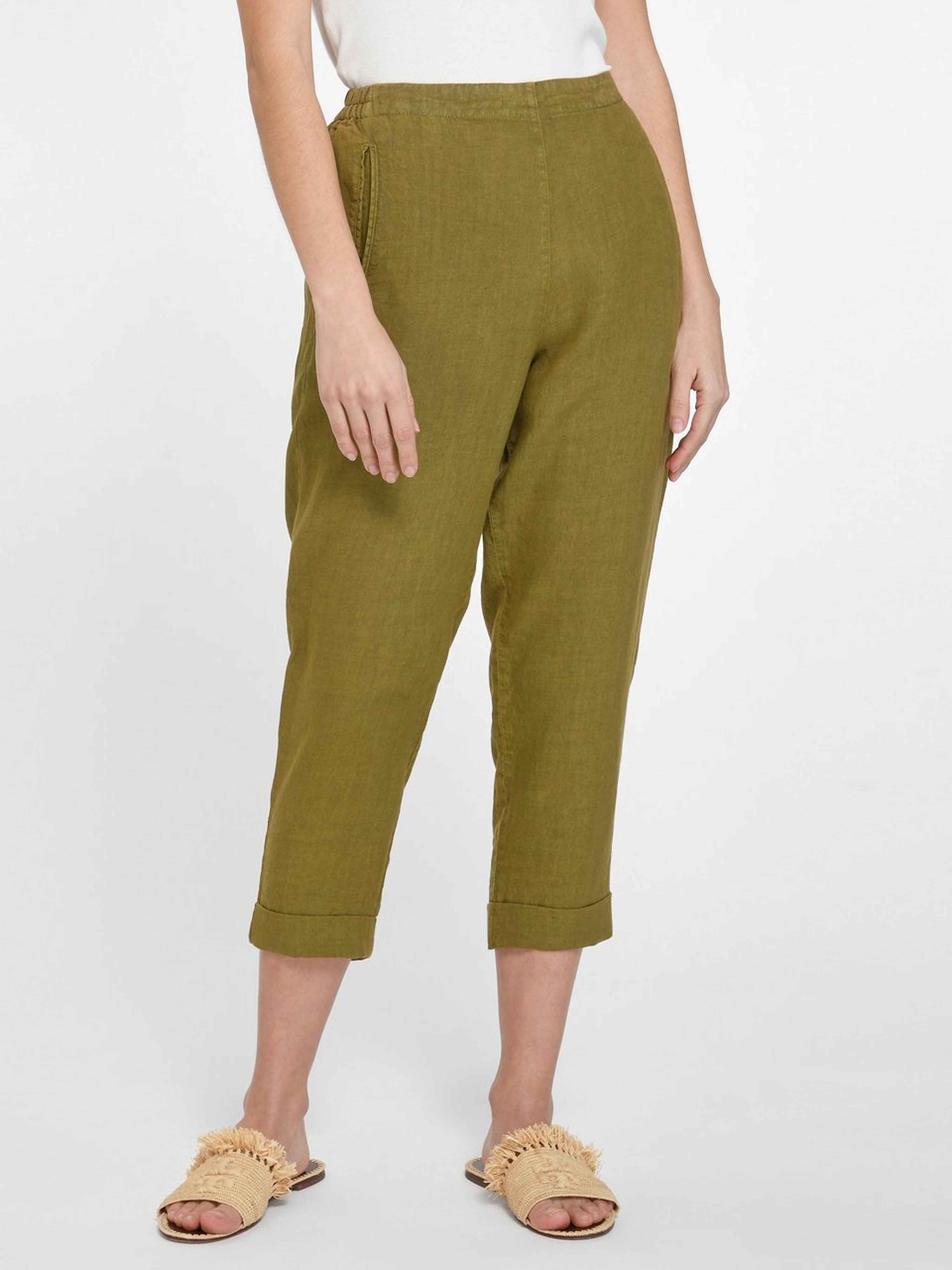 7/8-Hose aus 100% Leinen
