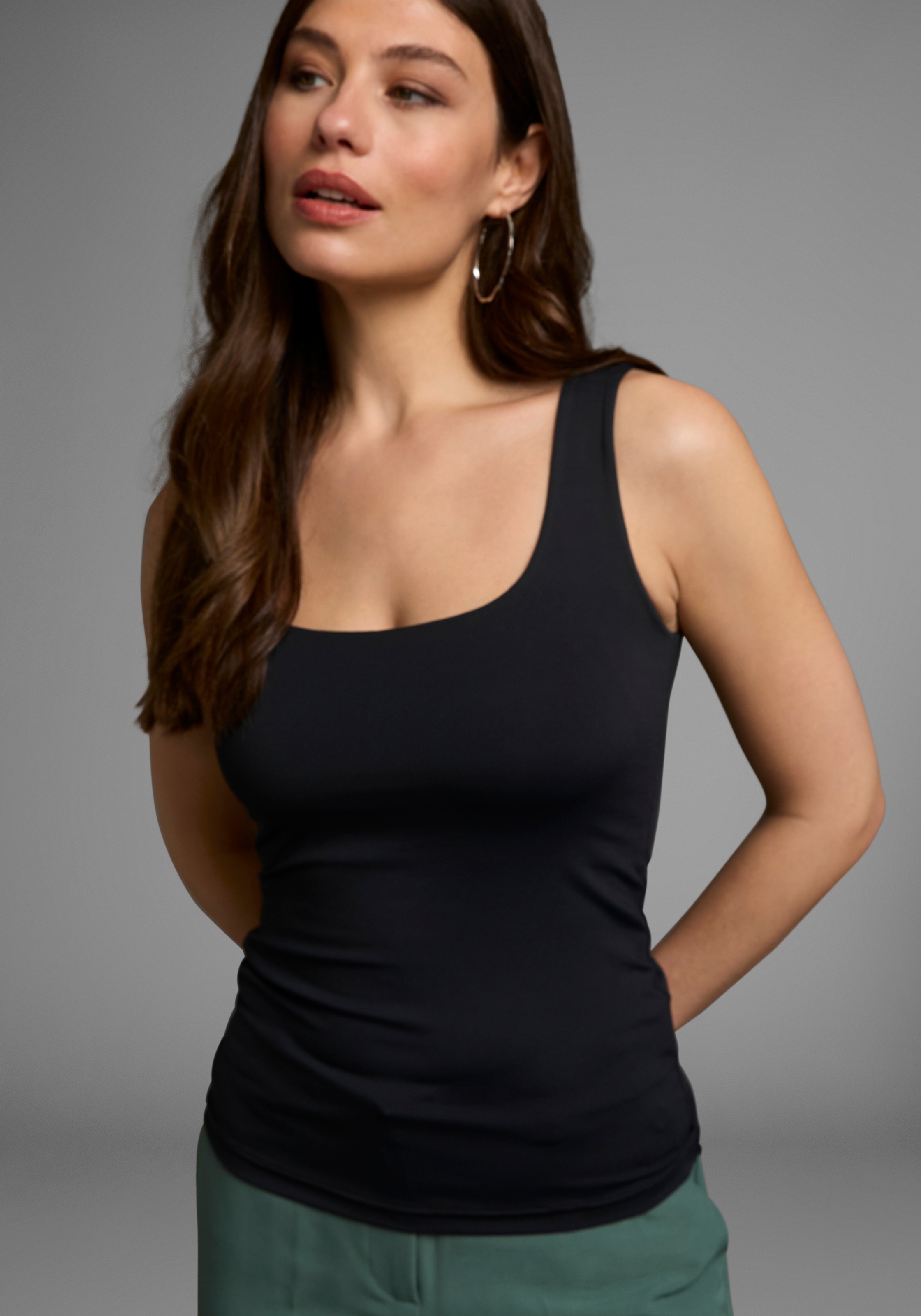 Laura Scott Tanktop mit modischem Karree-Ausschnitt