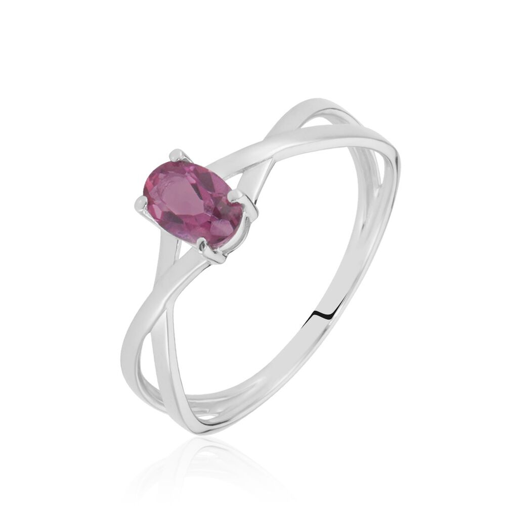 Bague Mykola Or Blanc Topaze Rose