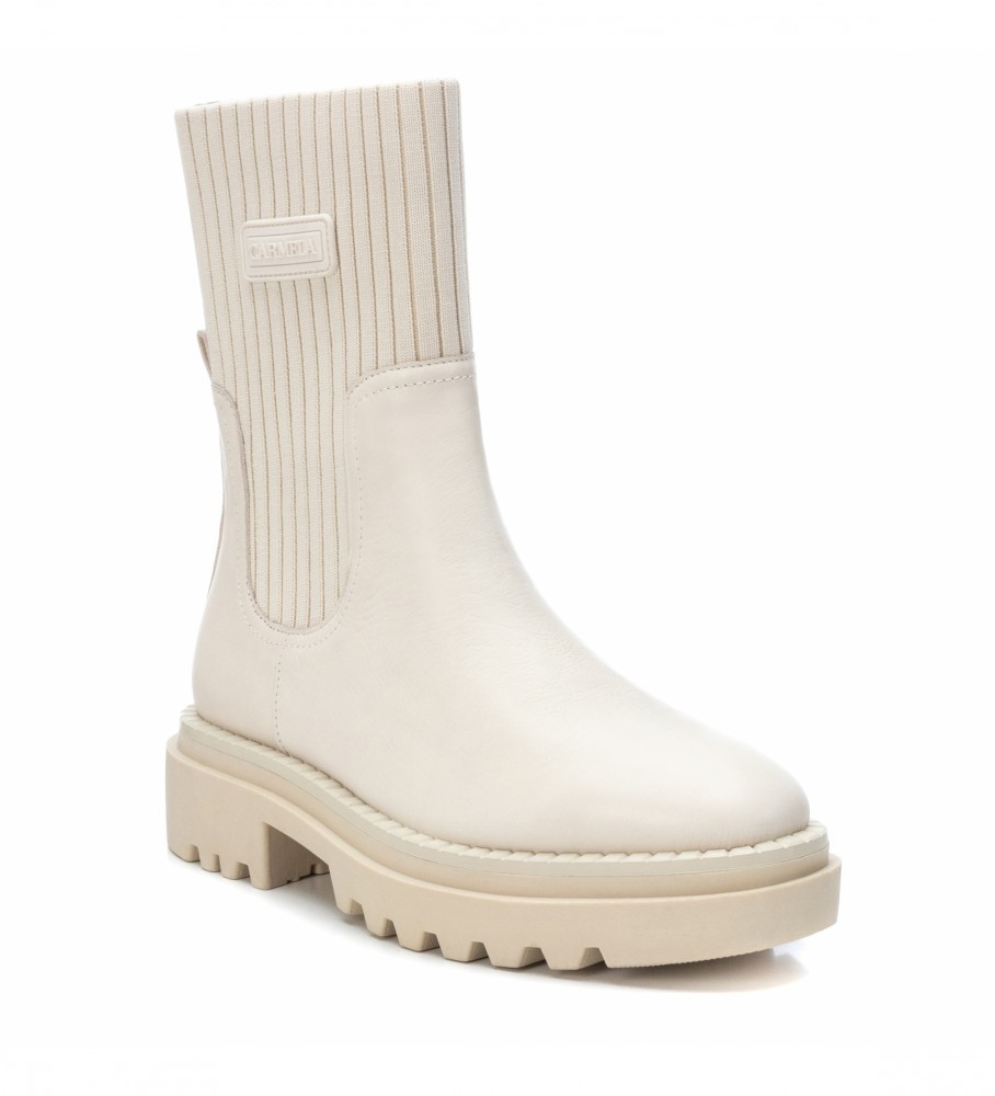 Botas de couro Carmela 160185 brancas