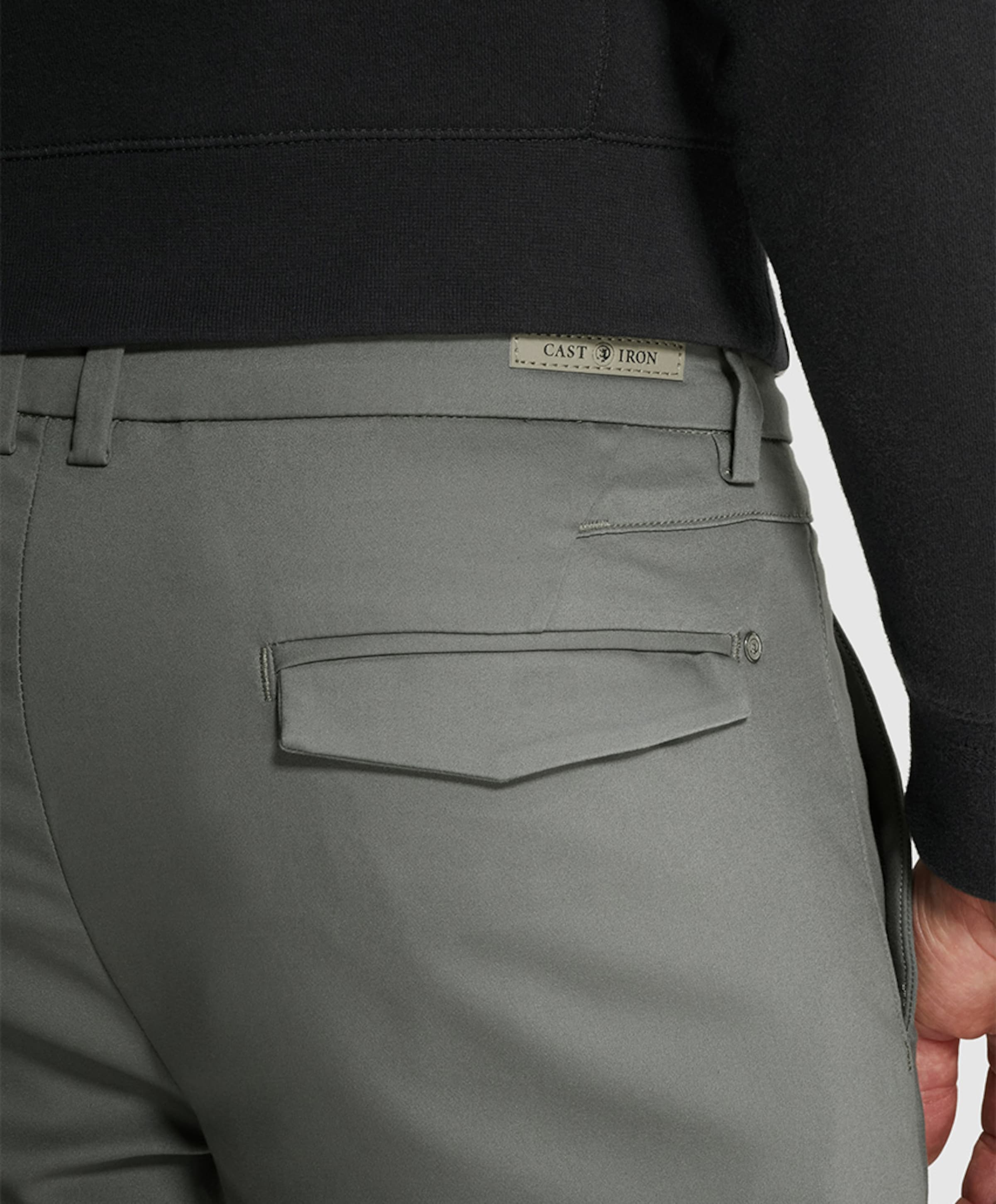 Cast Iron RISER CHINO STRETCH heren broek grijs