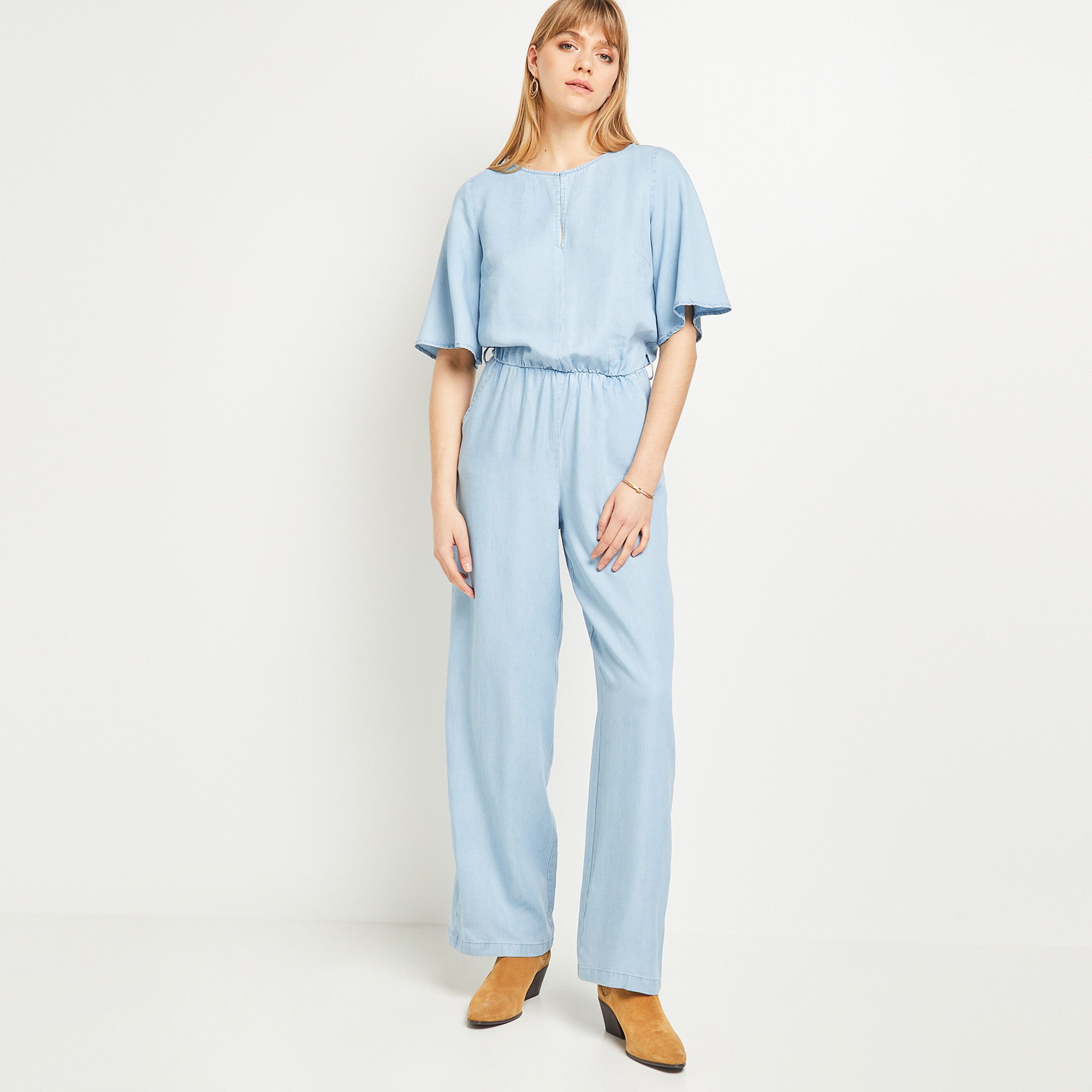 Combinaison fluide femme - BLEU CLAIR