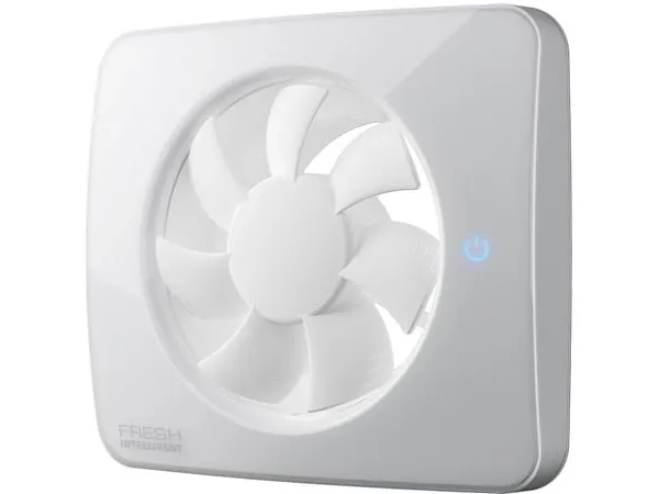FRESH Ventilator Intellivent® Sky med touchpanel og App samt funktioner for tids-, hastigheds-, fugt- og lugtstyring. Max. 140 m³/h.