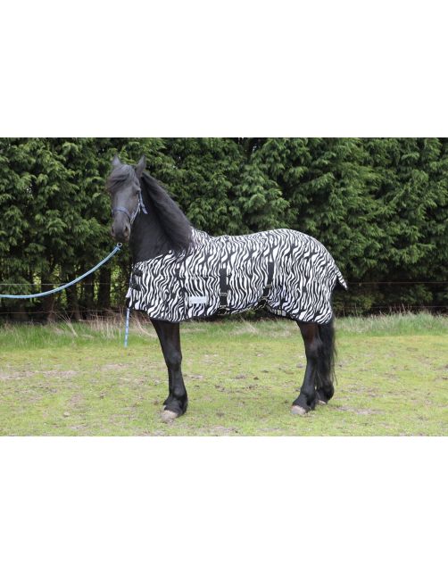 Waldhausen Vliegendeken Zebra - Anti insect - 125 cm Zwart Wit 175