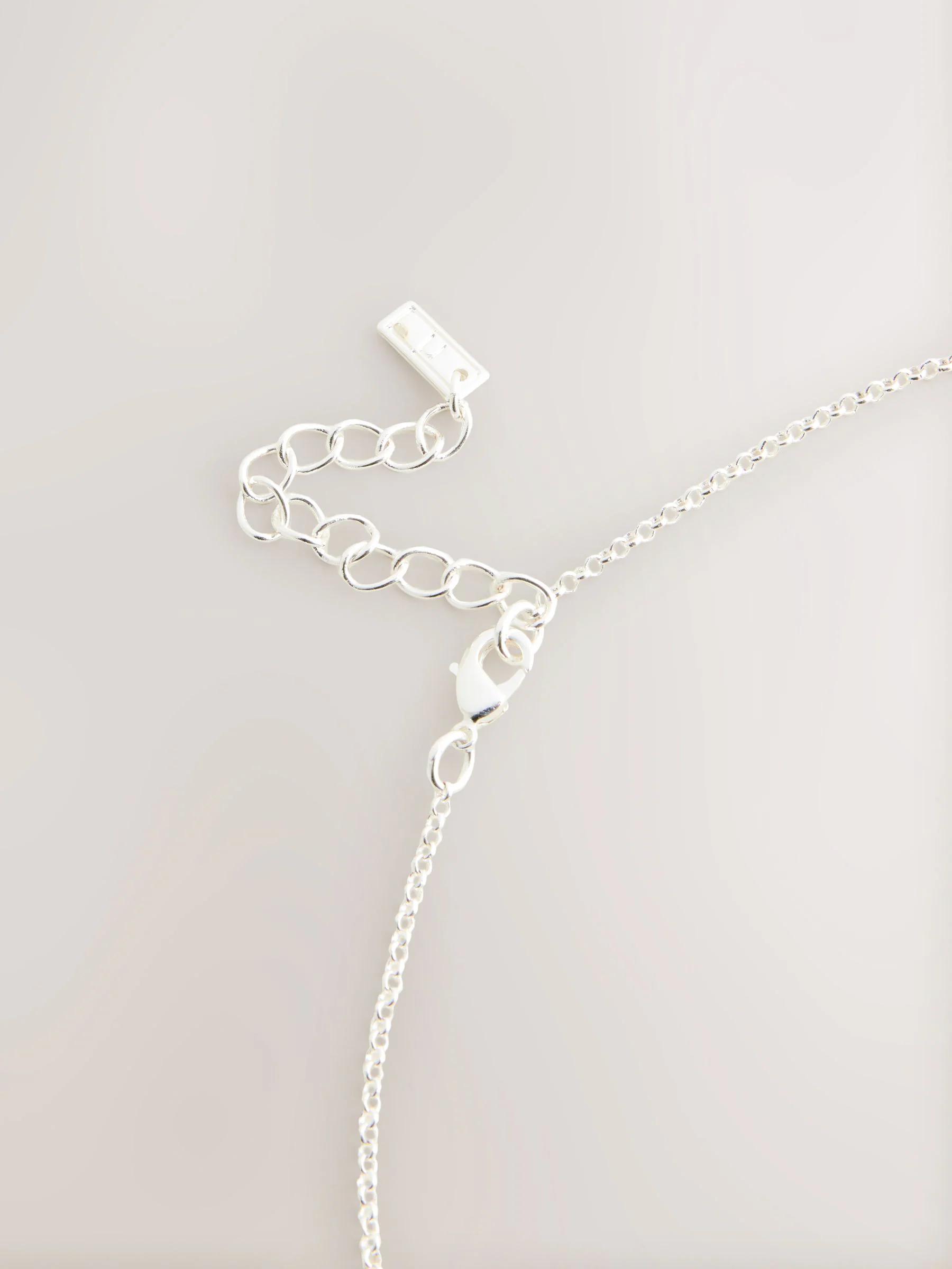 Zilverkleurig - Open Circle Drop Long Necklace