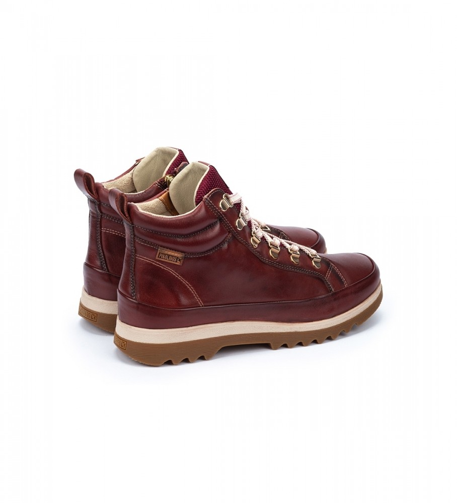 Botas de tornozelo Pikolinos Vigo em couro marrom