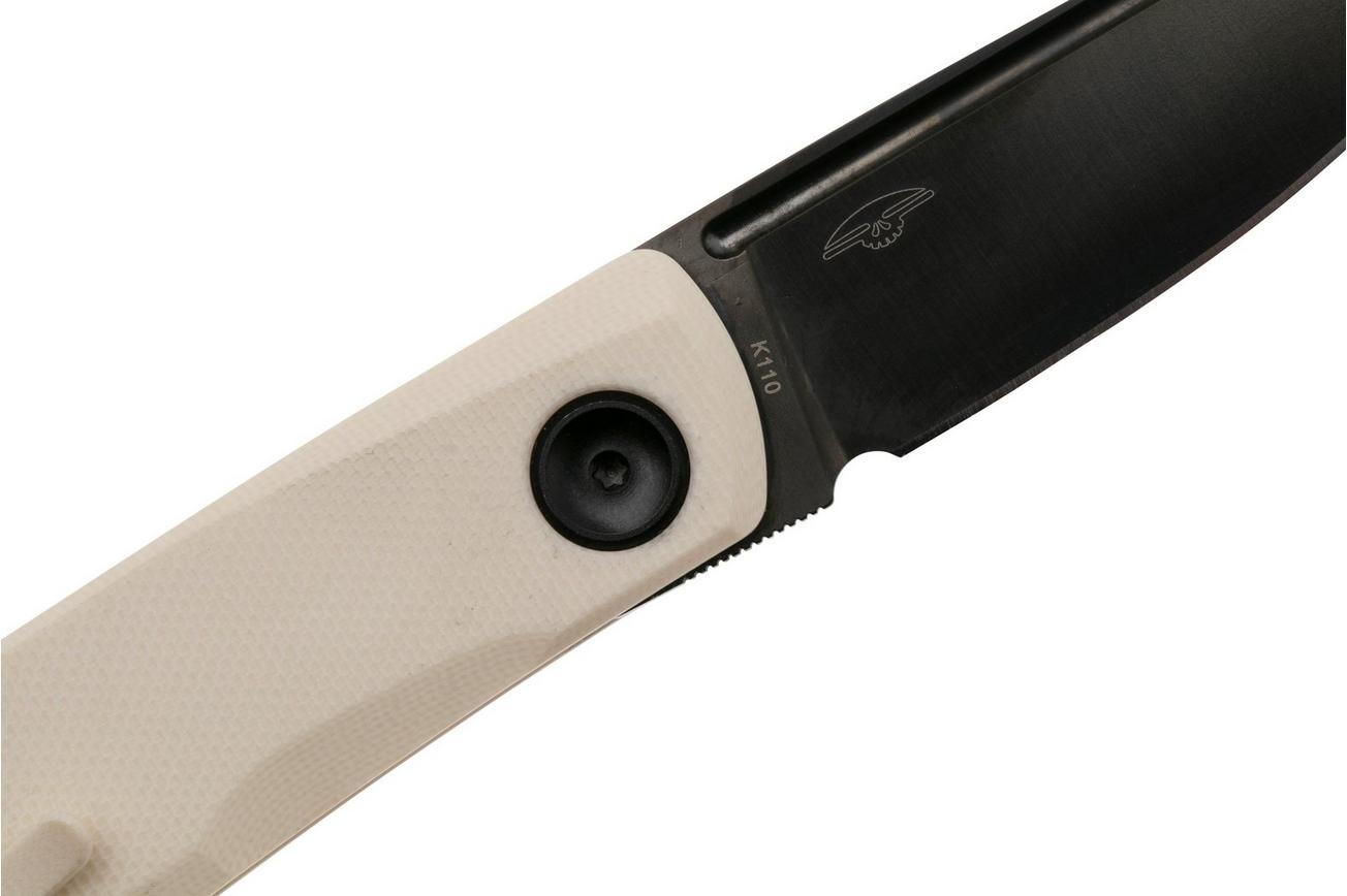 Real Steel Luna Lux 7001Z2, Black DLC K110, Ivory G10 zakmes, Poltergeist design