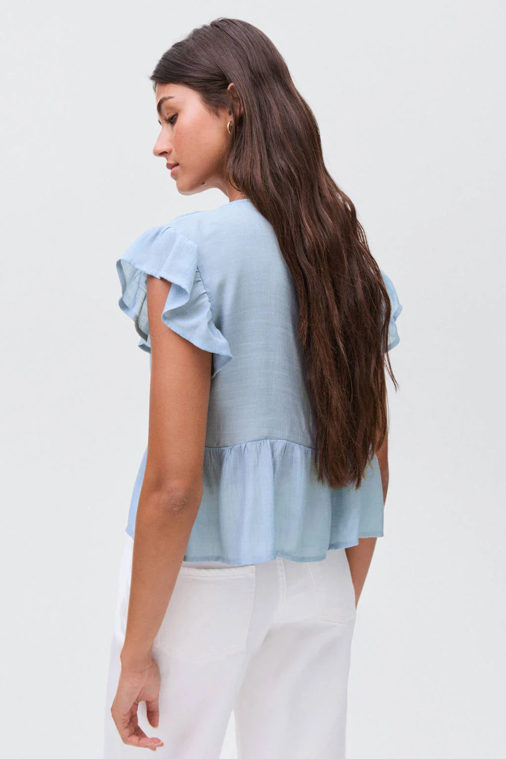 MANGO TEEN blousetop lichtblauw