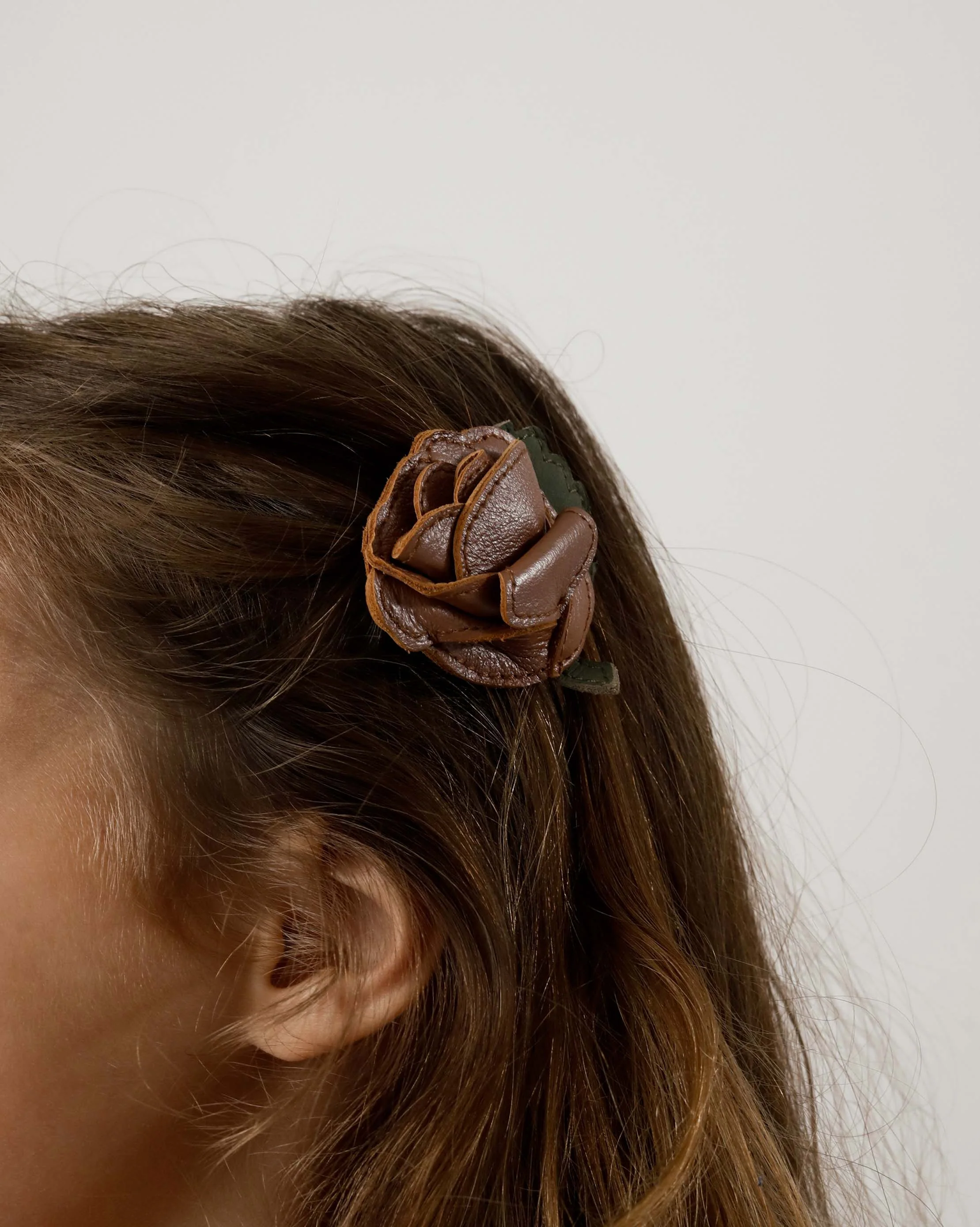 Filoe Clip | Rose | Clay Metallic Leather