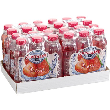 Eau Cristaline fraise 50 cl - 24 bouteilles
