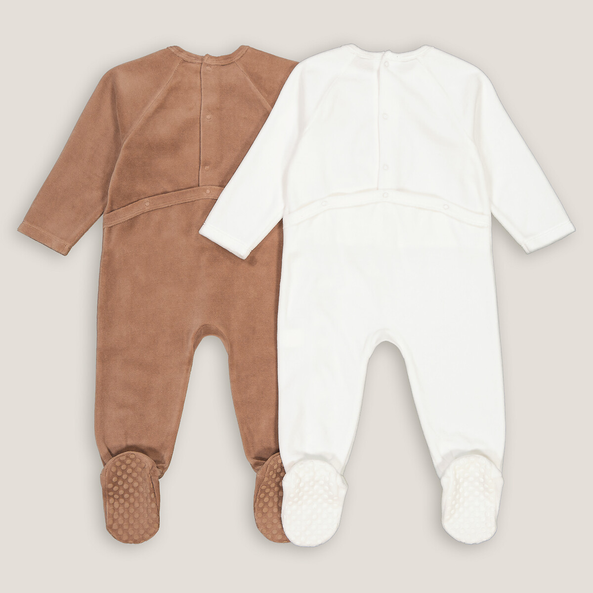 COLEÇÃO LA REDOUTE<br>Conjunto de 2 pijamas de veludo com estampa de urso