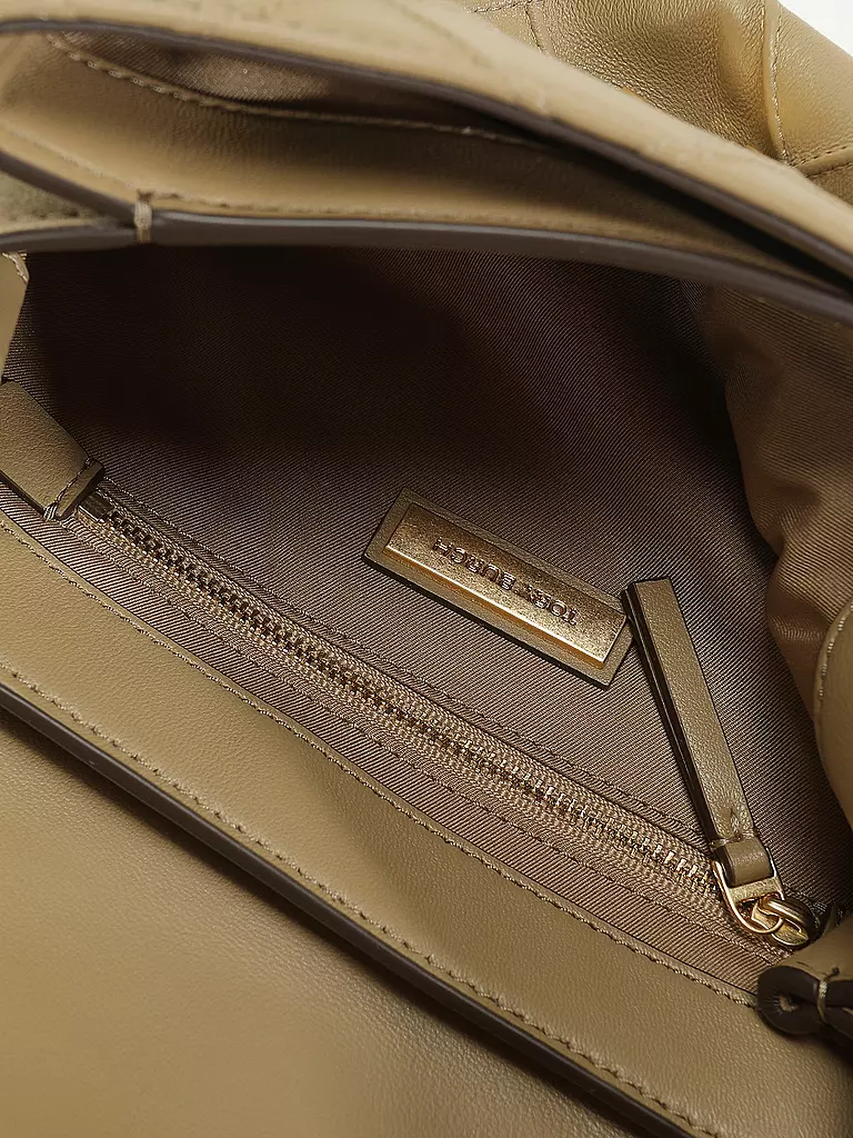 TORY BURCH Ledertasche - Umhängetasche FLEMING grau