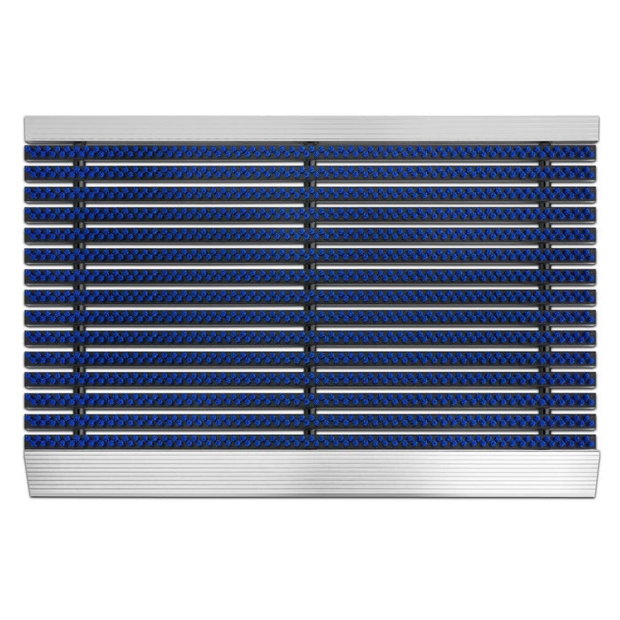 Deurmat - Profi Brush - Vuilvangmat met aluminium frame / Blauw 40 x 60 cm