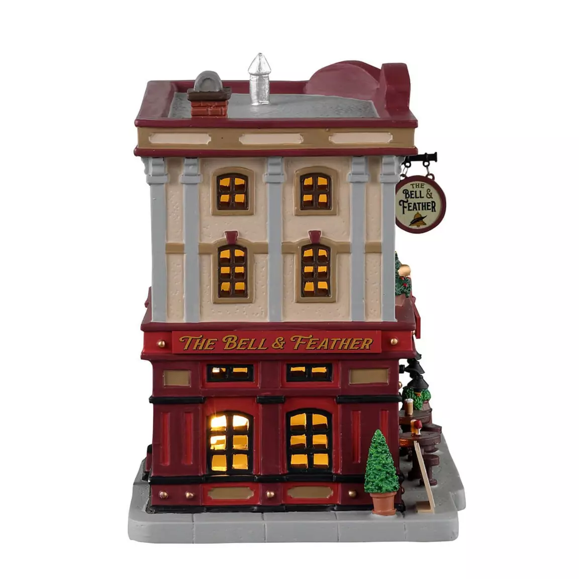 Village de Noël Lemax à piles lumineux La Cloche et la Plume