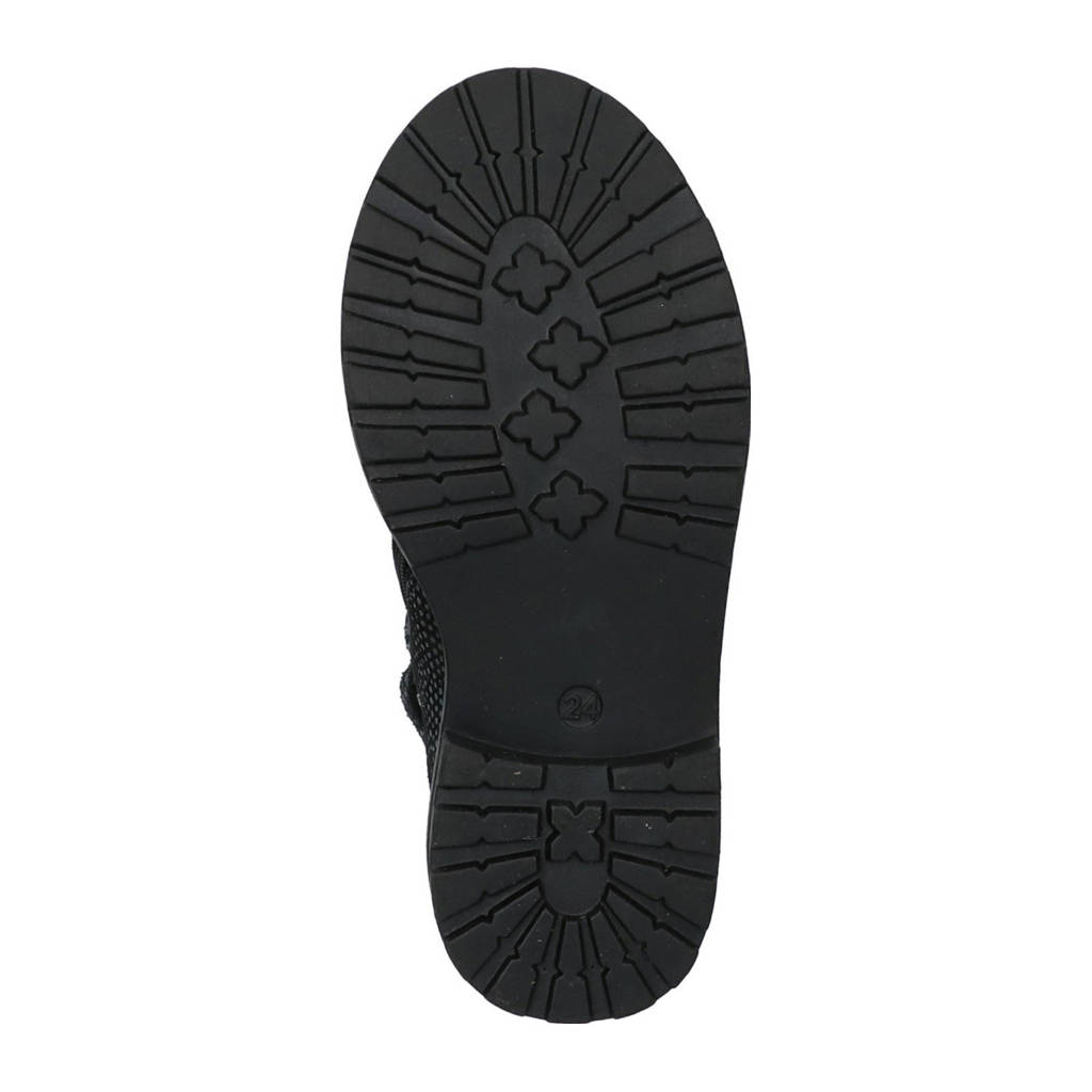 BunniesJR Hailee Happyleren veterboots zwart