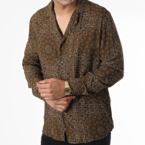 Chemise Manches Longues Marron