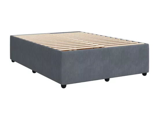 Sommier à lattes de lit et matelas Gris foncé 160x200cm Velours