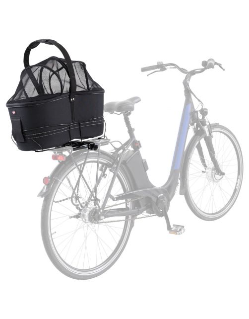 Trixie Fietsmand Long Voor Brede Bagagedragers - Hondenfiets-accessoires - 29x49x60 cm Zwart