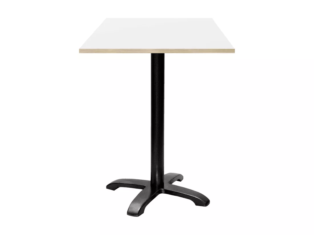 Mange-debout 60 x 60 cm - modèle Bazila blanc chants bois