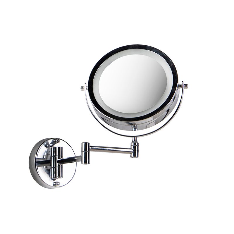 Design wandspiegel chroom incl. LED dim to warm verstelbaar IP44 - Vicino
