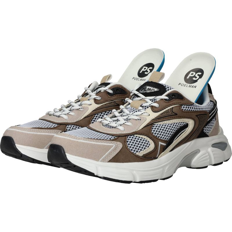 PS Poelman Sneakers Bruin Heren