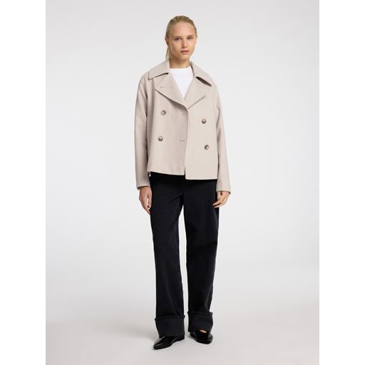 Selected Femme Alma Uldjakke, Sandshell, 36