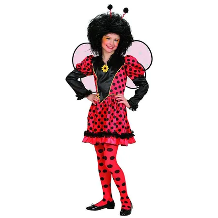Widmann 73117 Kinderkostüm Marienkäfer, Gr.140, Kleid, Flügel und Kopfschmuck