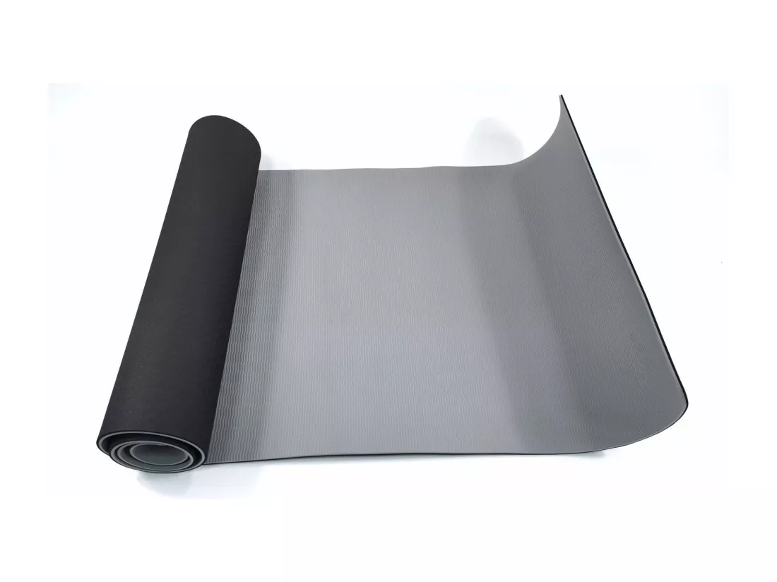 Rebecca Mobili Tapis Yoga Tapis Pilates Tpe Bicoloré Noir Gris 0,6x183x61