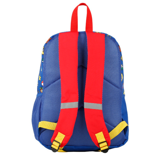Mochila Escolar Supermario Mario Y Luigi Doble Compartimento Adaptável A Carro