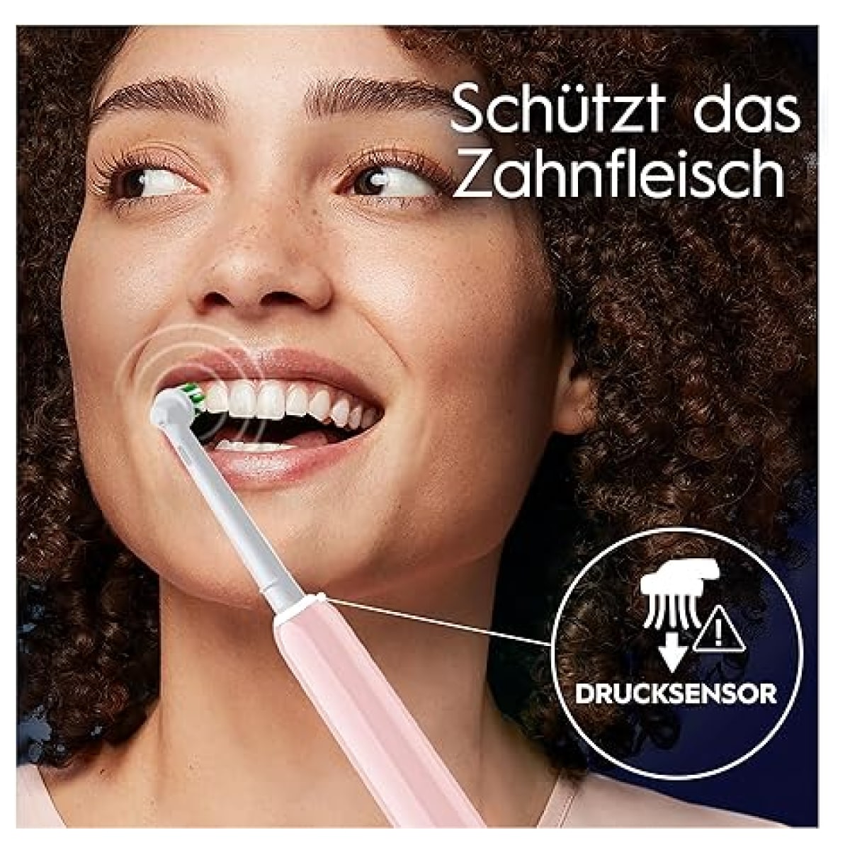 Oral-B Elektrische Zahnbürste Pro 1 Cross Action Pink mit Reiseetui