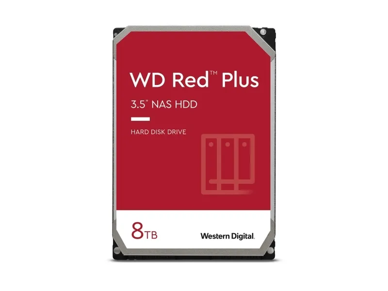 WD Red Plus WD80EFPX - Harddisk - 8 TB - intern - 3.5