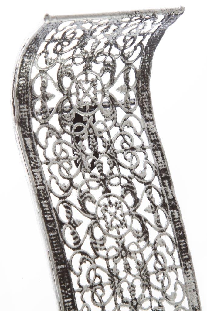 2er Wandteelichthalter-Set NANDI - schwarz - Metall - 37,5 cm