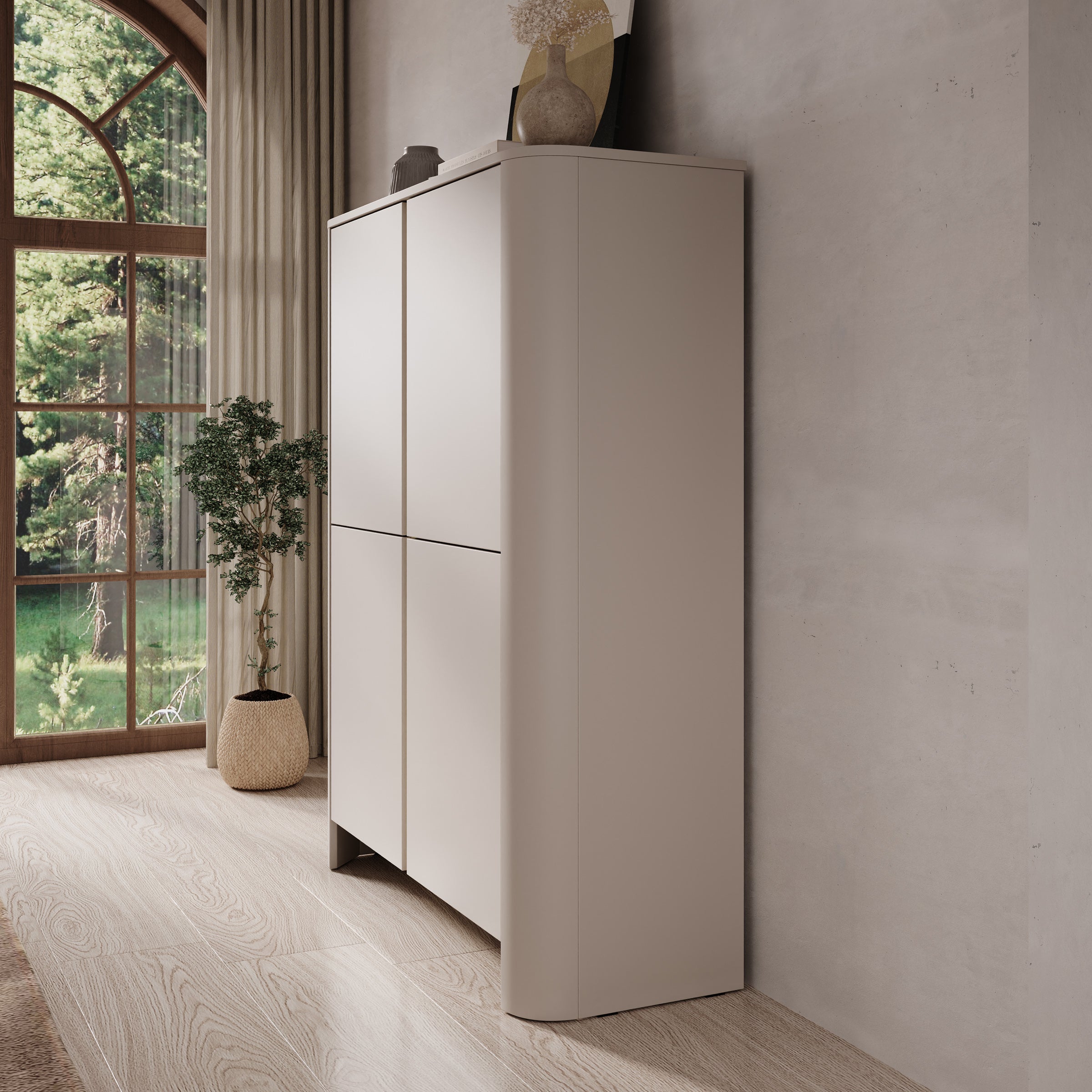 Barbados - Dressoir - Beige - 103x39x132 cm