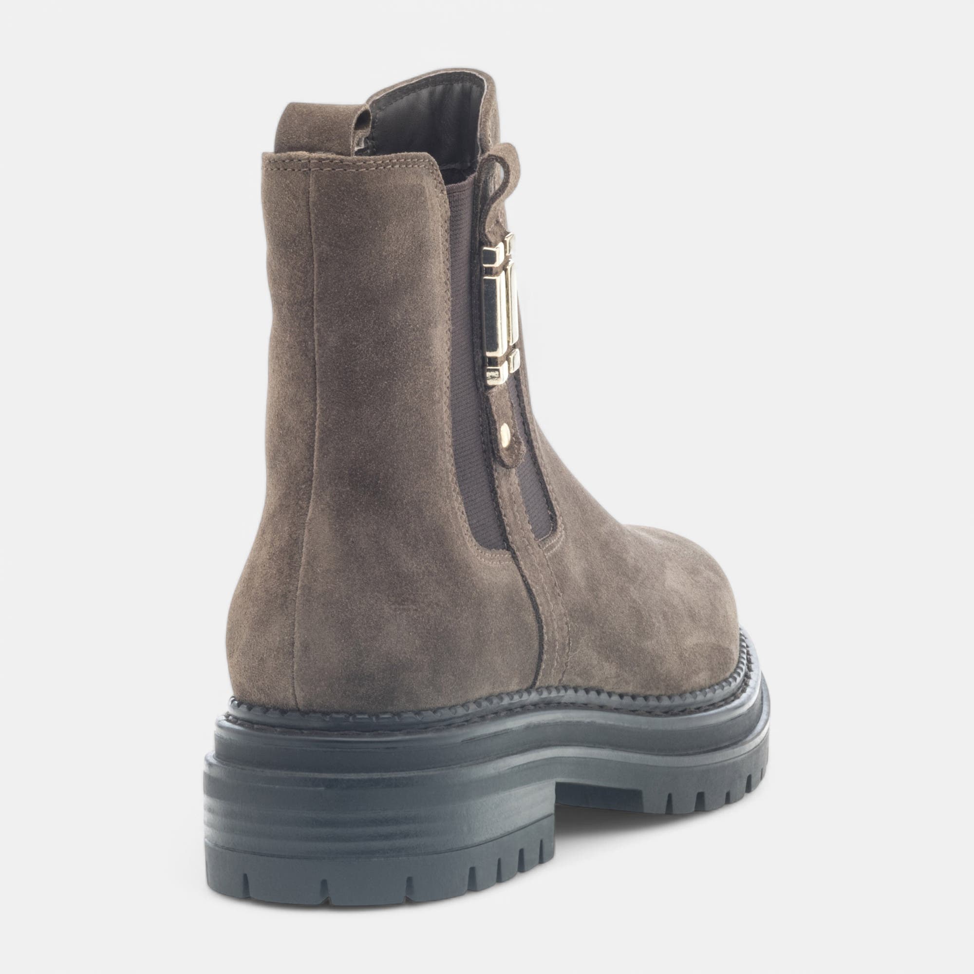 Boots chelsea Femme en cuir taupe