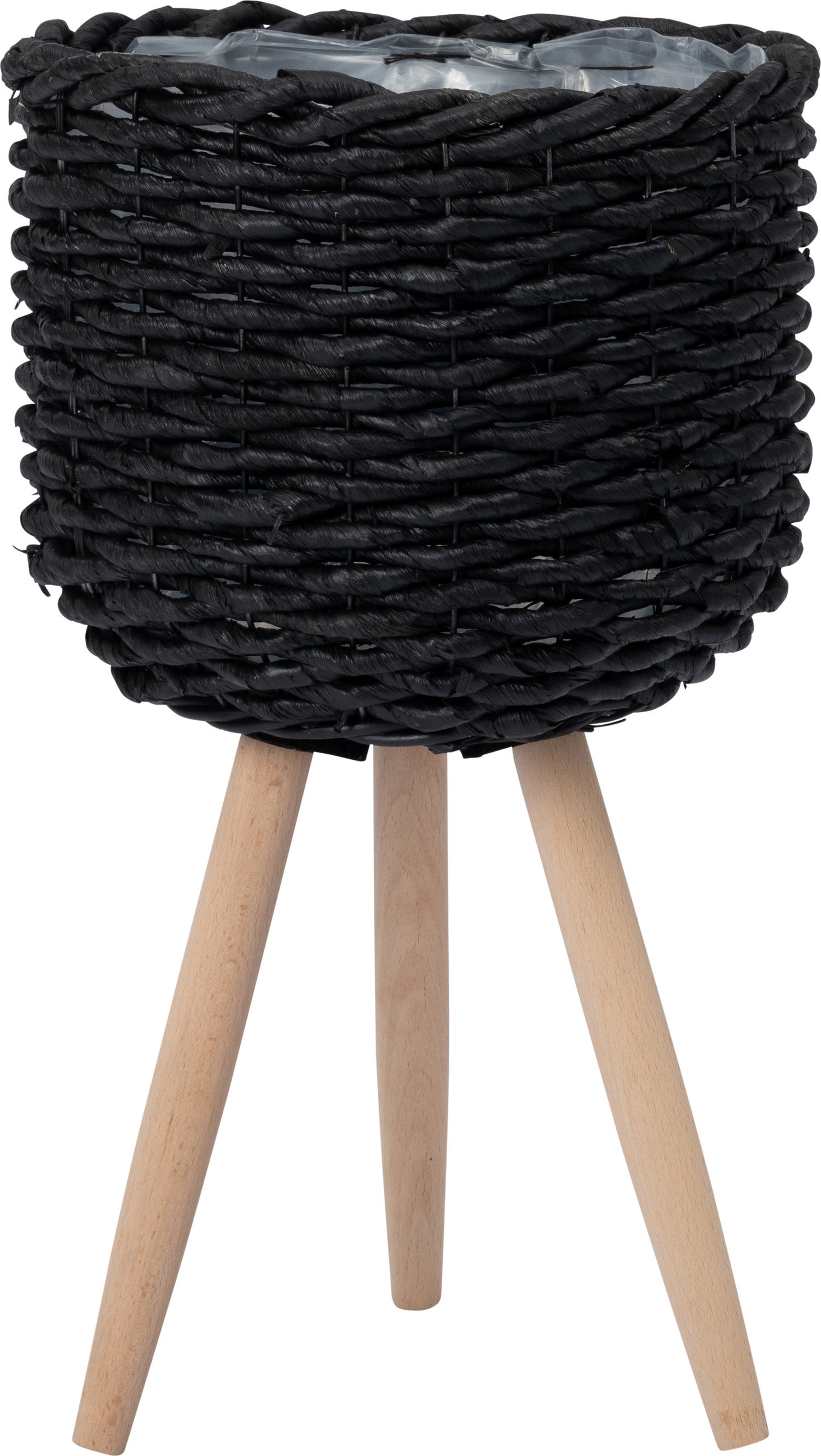 Intratuin plantenmand op poten Saar zwart D 26 H 42 cm