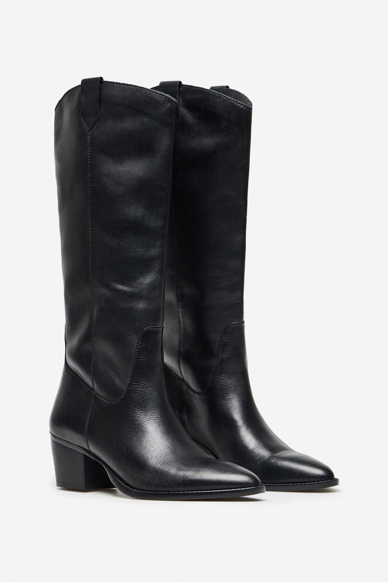 bota de couro estilo cowboy